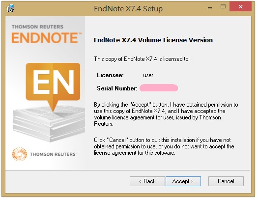 endnote x7 serial number